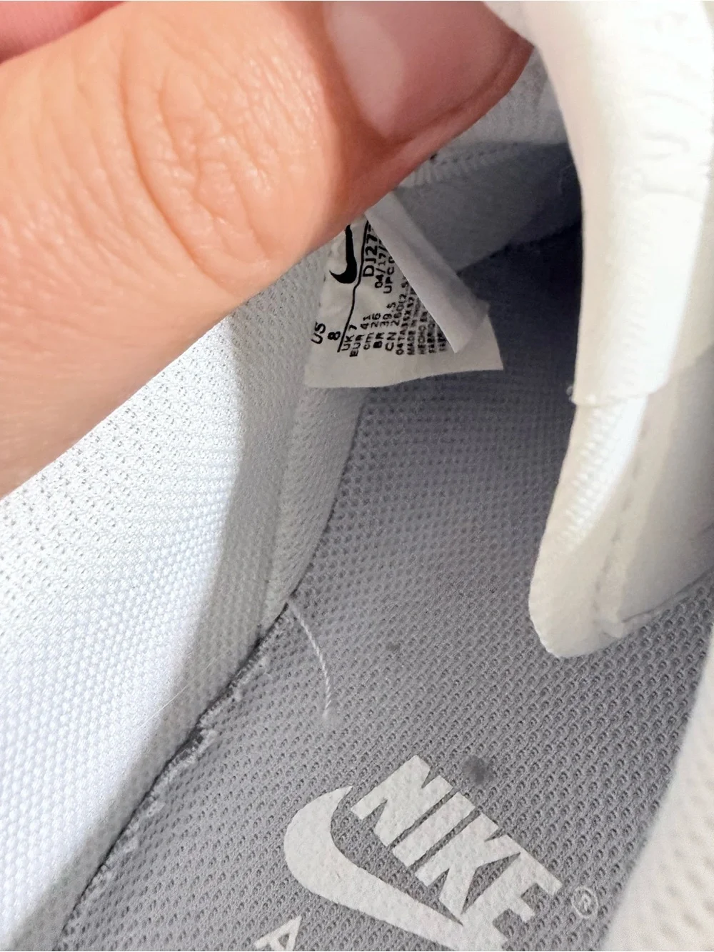 Nike af1 white gum bottom